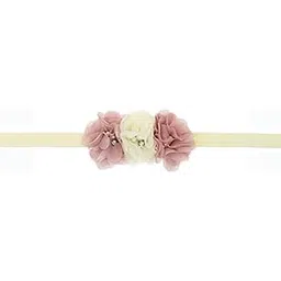 SYGA Baby Headbands Soft Three Flower Pearl Stretchable Hairbands Newborn Infant Toddler Kids 0-3 Year (Beige)-picture-17