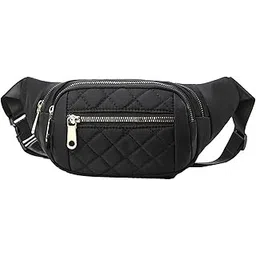 SYGA Chest Bag Waist Fanny Pack Running Belt for Men Women Unisex Bum Bag with Headphone Jack and 3-Zipper Pockets (Black)-picture-14