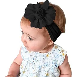 SYGA Baby Headband, Rosebud Nylon Stretchable Soft Elastic Combination Hairbands For Newborn Infant Toddler Kids 0-3 Year - (Black)-picture-27