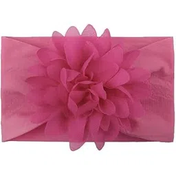 SYGA Baby Headbands Nylon Flower Soft Stretchable Hairband for Newborn Infant Toddler Kids For 0-3 Year - Dark Pink-picture-32