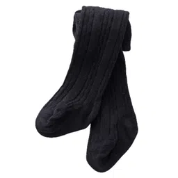 SYGA Baby Tights For Girls Soft Cotton Infant Leggings Toddler Solid Knit Stockings Socks Pants - Black-picture-26