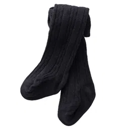 SYGA Baby Tights For Girls Soft Cotton Infant Leggings Toddler Solid Knit Stockings Socks Pants - Black-picture-27