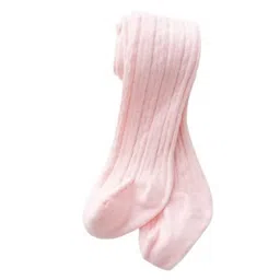 SYGA Cotton Solid Knit Tight Leggings - Pink-picture-36