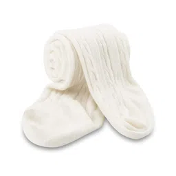 SYGA Cotton Solid Knit Tight Leggings - White-picture-40