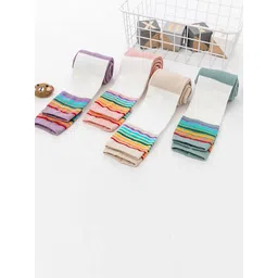 SYGA Girls Colourblocked Cotton Ankle Length Leggings-image-13