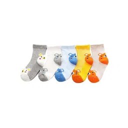 SYGA Infant Kids Pack Of 5 Patterned Pure Cotton Above Ankle-Length Socks-picture-24