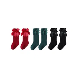 SYGA Infants Pack Of 3 Cotton Above Knee-Length Socks-picture-31
