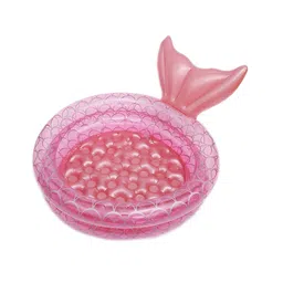 SYGA Inflatable Mermaid Bath Tub for Kids PVC Thickened Swimming Pool with Mermaid Tail Design for Indoor & Outdoor Use (150cm)-picture-11