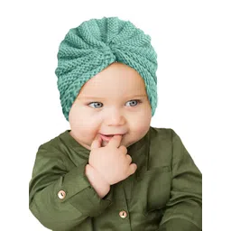 SYGA Kids Self Design Knotted Woollen Beanie & Headband-picture-31