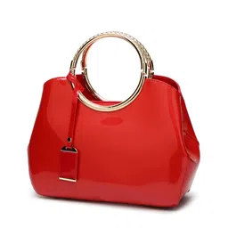 SYGA Leather Glossy Women's Bag Bride Wedding Handbag Women's One Shoulder Crossbody Stylish Bag (Red)-picture-14