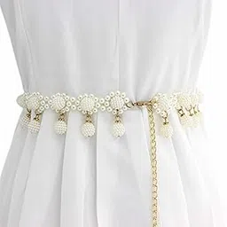 syga Pearl Waist Chain Belt Adjustable Decorative Belt Hollowed Tassel Waist Belts Suitable Size for Waist 26-36-picture-21