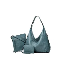 SYGA Set Of 3 Leather Structured Handbags-picture-37