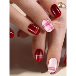 SYGA Set Of 30 Press On Gel Fake Nails - Maroon F635-19 image 4