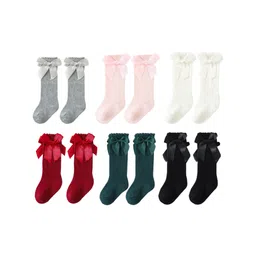 SYGA Set of 6 Cotton Solid Socks - 6 Different Colors-picture-25