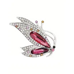 SYGA Stones Studded Half Butterfly Charm Brooch-picture-37