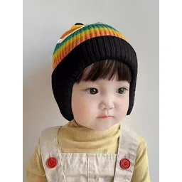 SYGA Unisex Kids Colourblocked Woollen Beanie-picture-32