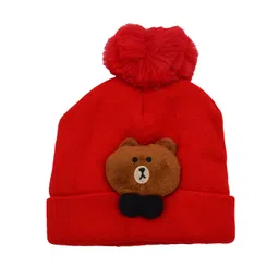 SYGA Unisex Kids Red Beanie-picture-37