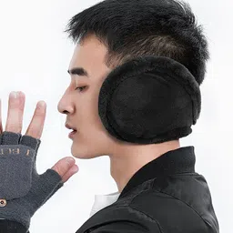 syga Winter Men Trendy Warm Earmuffs Thickened Plush Back-Worn Earmuffs Winter Ear Muff-picture-12
