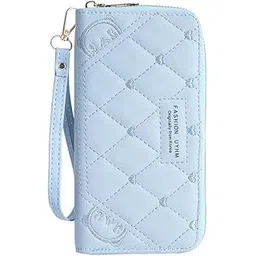 syga Women Hand Wallet Long Zipper Multi-Functional Versatile Wallet (Blue)-picture-18