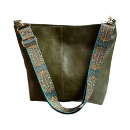 SYGA Women's Large capacity - Multi-Purpose Retro Wide-Band Tote Bag (Green)-picture-28