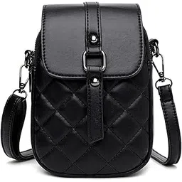 syga Women's Small Square Bag Letter Versatile Shoulder Bag Western Style Crossbody Mini Mobile Phone Bag(Black)-picture-23