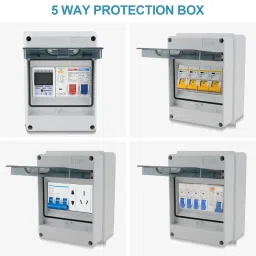 SYIZYEN 5 Way Circuit Breaker Box, IP65 Distribution Protection Box with Din Rail ABS Plastic Breaker Box Cover Miniature Din Rail Enclosure for Indoor Outdoor Wall image 4
