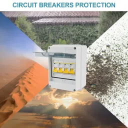 SYIZYEN 5 Way Circuit Breaker Box, IP65 Distribution Protection Box with Din Rail ABS Plastic Breaker Box Cover Miniature Din Rail Enclosure for Indoor Outdoor Wall image 2