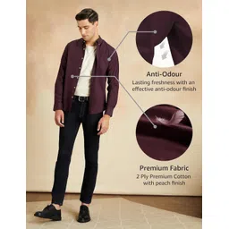 symbol premium Men's Stylish Solid All Day Fresh Buttondown Casual Shirt - Regular Fit | Plain | Full Sleeve | Cotton Semi Formal Wear (Available in Plus Size & Combo Pack) image 3