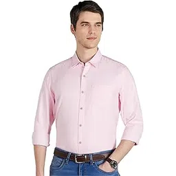 symbol premium Men's Cotton Smart Casual Shirt (Regular Fit | Solid Oxford | All Day Fresh)-picture-34