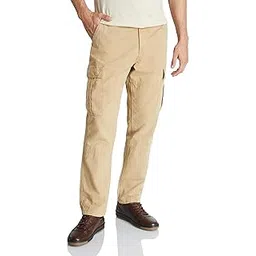 symbol premium Men's Regular Fit Washed Cargo Pants (Pure Cotton | Relaxed Fit)-picture-17
