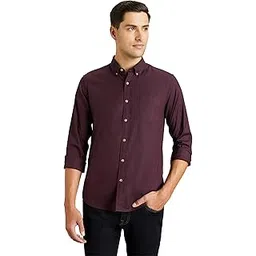 symbol premium Men's Stylish Solid All Day Fresh Buttondown Casual Shirt - Regular Fit | Plain | Full Sleeve | Cotton Semi Formal Wear (Available in Plus Size & Combo Pack)-picture-40