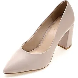 symbol premium Women's 'Desk to Dinner' Block Heel Pumps (Ortholite Insole|Stylish Heels)-picture-31