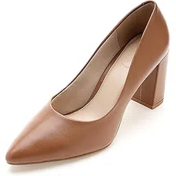 symbol premium Women's 'Desk to Dinner' Block Heel Pumps (Ortholite Insole|Stylish Heels)-picture-25