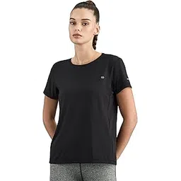 symbol premium Women's Solid Active Regular Fit Sports Stretch T-Shirt | Round Neck-picture-10