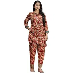 symple Women's Viscose Rayon Co-ord Set Top and Trouser Pant Set | Two Piece Co ord Set for Casual Wear | Floral Printed Full Sleeves Round Neck Cord Set for Women and Girls-picture-50