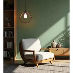Hex Brown Solid Wood Single Hanging Light by Symplify-picture-19