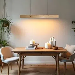 Slimline 36 Beige Solid Wood Single Hanging Light-image-9