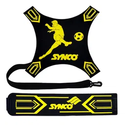 Synco Football Kick Trainer Belt | Suitable for Football/Soccer/Rugby Training | Solo Soccer Training Aid Equipment for Drills, Kick, Dribbling, First Touch | Adjustable Waist Belt (Black) image 2