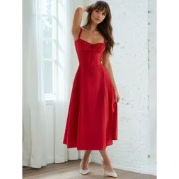 SYYNCRO Fit & Flare Midi Dress-picture-22