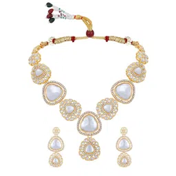 SZN 18Kt Gold-Plated Kundan-Studded Jewellery Set-picture-26
