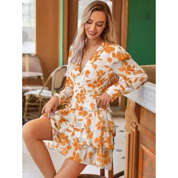 SZN Floral Print Crepe Fit & Flare Mini Dress-picture-33