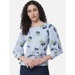 SZN Floral Print Crepe Top-picture-43