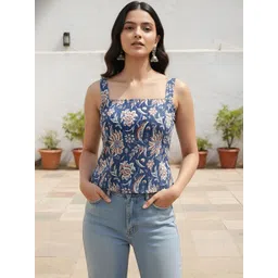 SZN Floral Print Ethnic Cotton Top-picture-36