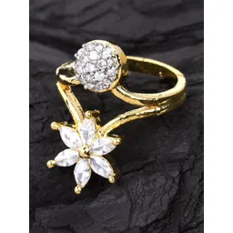 SZN Gold-plated Cubic Zirconia Brass Western Finger Ring-picture-45