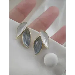 SZN Gold Plated Leaf Shaped Studs-picture-41