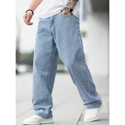SZN Men Baggy Sky Blue Denim Jeans-picture-11