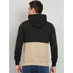 SZN Men Black & Beige Solid Long Sleeves Hooded Pullover Sweatshirt-picture-19