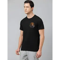 SZN Men Black Printed T-shirt image 4