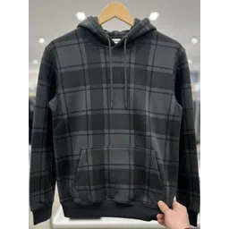 SZN Men Checked Hooded Sweatshirt-picture-46