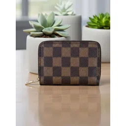 SZN Men Checked Zip Around Wallet-picture-34